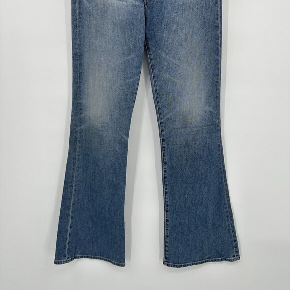 AG ADRIANO GOLDSCHMIED JEANS the quinne high rise flare blue stretch 27 X 32 - Picture 4 of 8